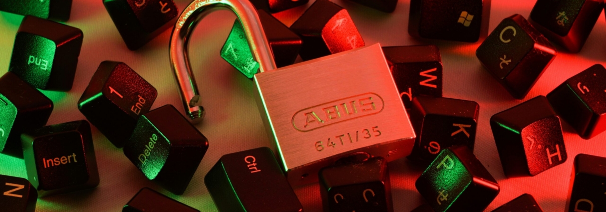 red and black love lock