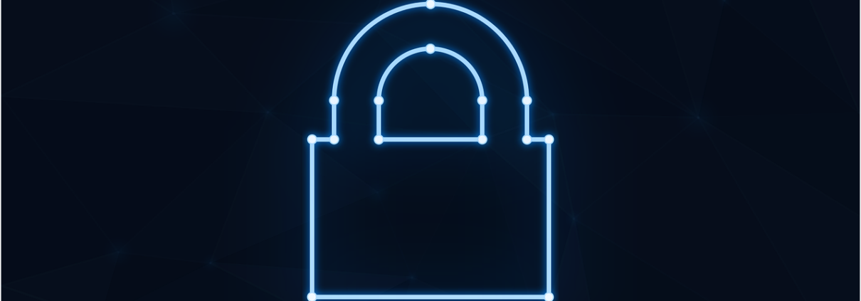 Free padlock neon cybersecurity vector