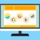 Free statistic survey website vector